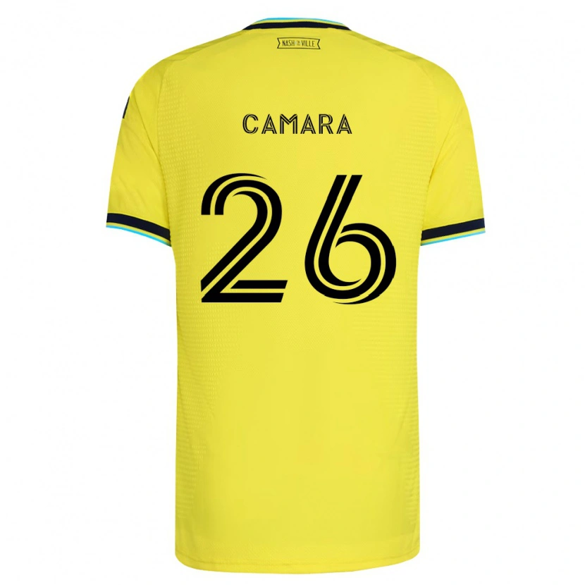 Danxen Hombre Camiseta Famara Camara #26 Amarillo Brillante Azul Marino 1ª Equipación 2026/27 La Camisa