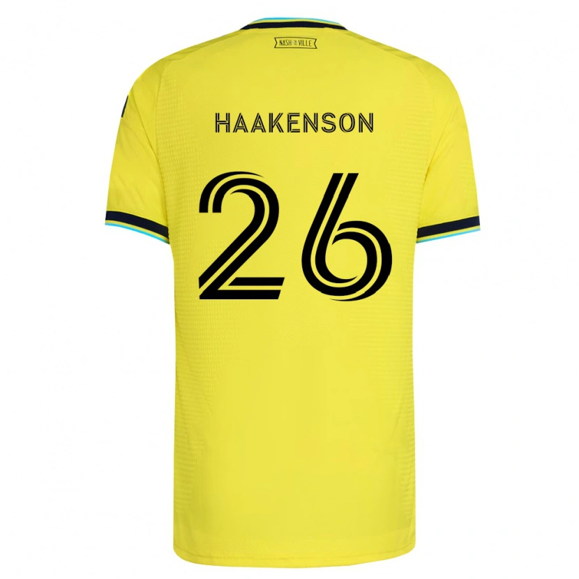 Danxen Hombre Camiseta Luke Haakenson #26 Amarillo Brillante Azul Marino 1ª Equipación 2026/27 La Camisa
