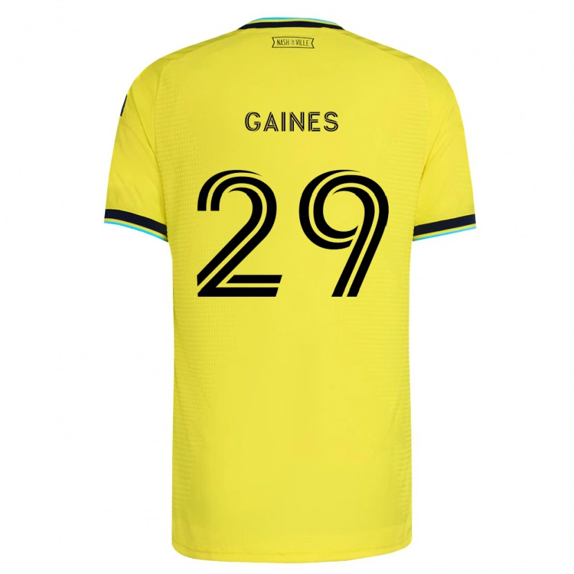 Danxen Hombre Camiseta Julian Gaines #29 Amarillo Brillante Azul Marino 1ª Equipación 2026/27 La Camisa