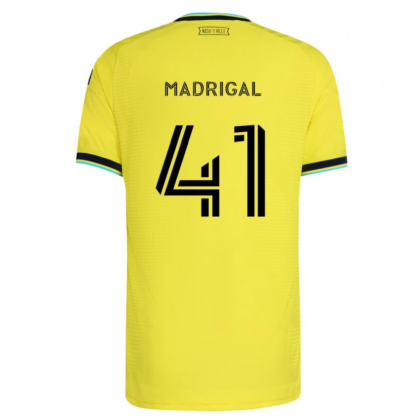 Danxen Hombre Camiseta Warren Madrigal #41 Amarillo Brillante Azul Marino 1ª Equipación 2026/27 La Camisa