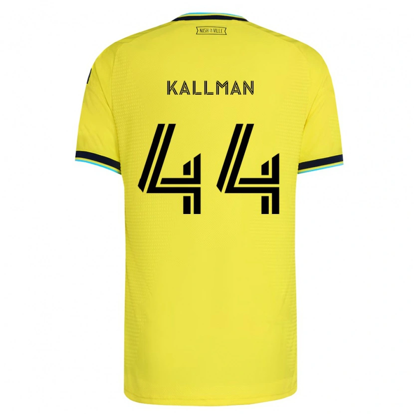 Danxen Hombre Camiseta Brent Kallman #44 Amarillo Brillante Azul Marino 1ª Equipación 2026/27 La Camisa