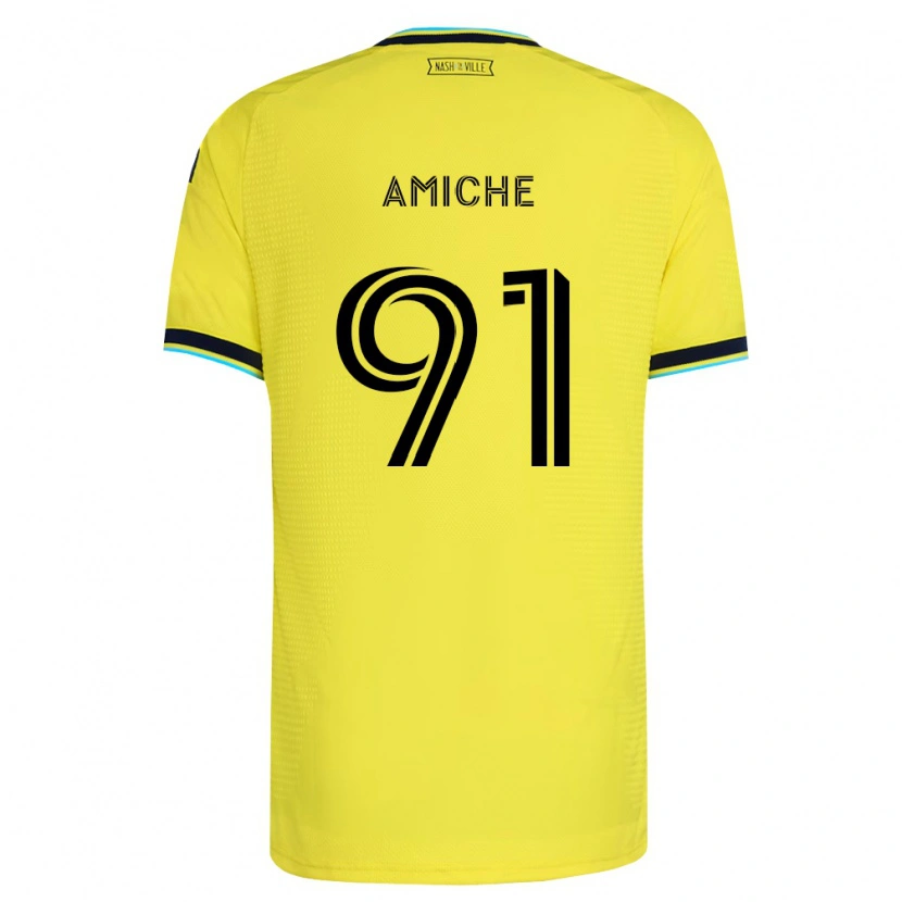 Danxen Hombre Camiseta Kemy Amiche #91 Amarillo Brillante Azul Marino 1ª Equipación 2026/27 La Camisa