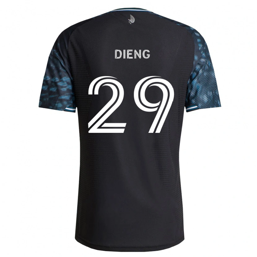Danxen Hombre Camiseta Mamadou Dieng #29 Negro Blanco 1ª Equipación 2026/27 La Camisa