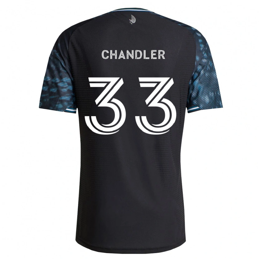 Danxen Hombre Camiseta Kieran Chandler #33 Negro Blanco 1ª Equipación 2026/27 La Camisa
