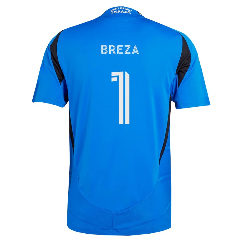 Danxen Hombre Camiseta Sébastian Breza #1 Azul Blanco Negro 1ª Equipación 2026/27 La Camisa
