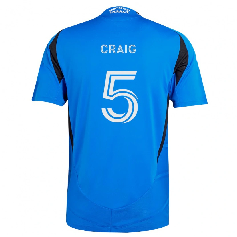 Danxen Hombre Camiseta Brandan Craig #5 Azul Blanco Negro 1ª Equipación 2026/27 La Camisa