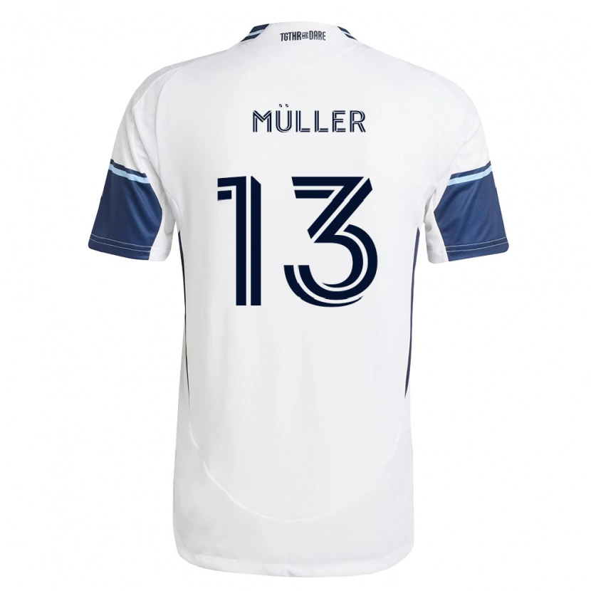 Danxen Hombre Camiseta Thomas Müller #13 Blanco Azul Real 1ª Equipación 2026/27 La Camisa