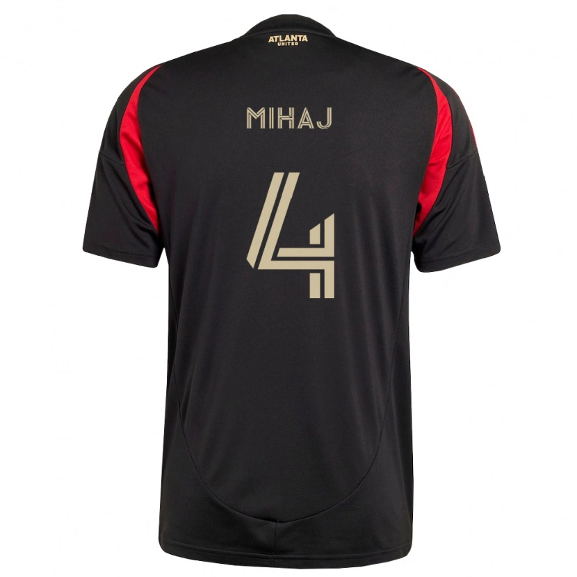 Danxen Hombre Camiseta Enea Mihaj #4 Negro Rojo 1ª Equipación 2026/27 La Camisa