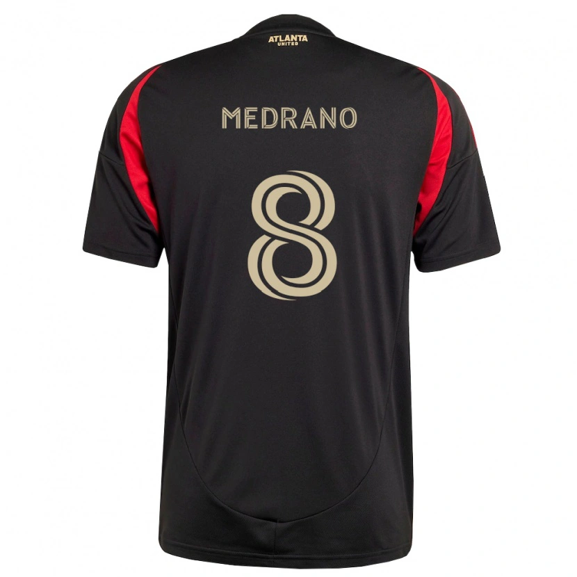 Danxen Hombre Camiseta Keven Medrano #8 Negro Rojo 1ª Equipación 2026/27 La Camisa