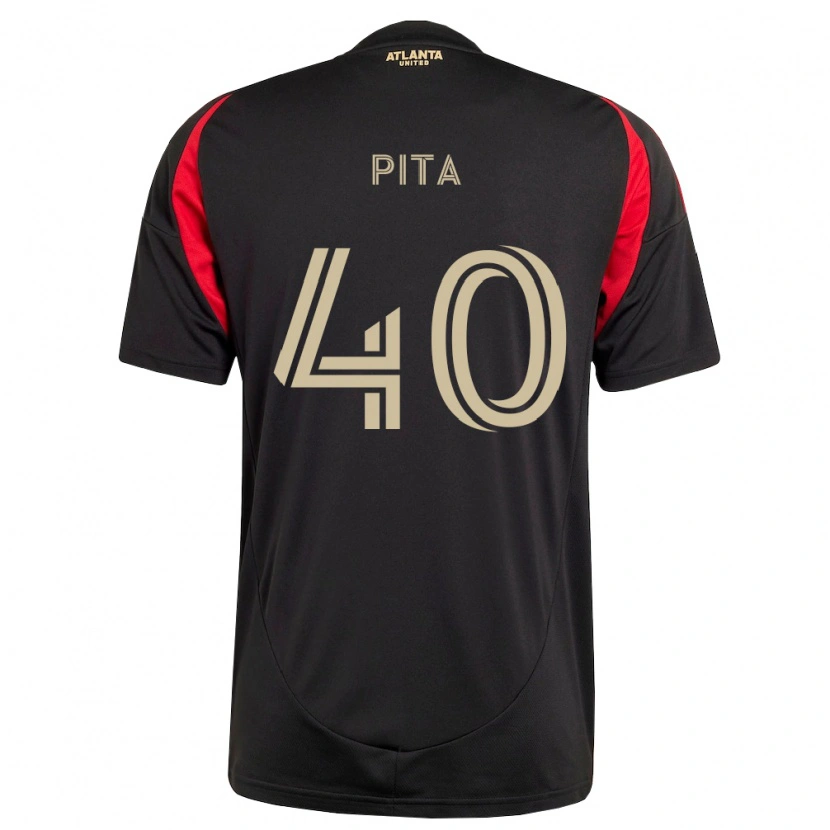 Danxen Hombre Camiseta Santiago Pita #40 Negro Rojo 1ª Equipación 2026/27 La Camisa