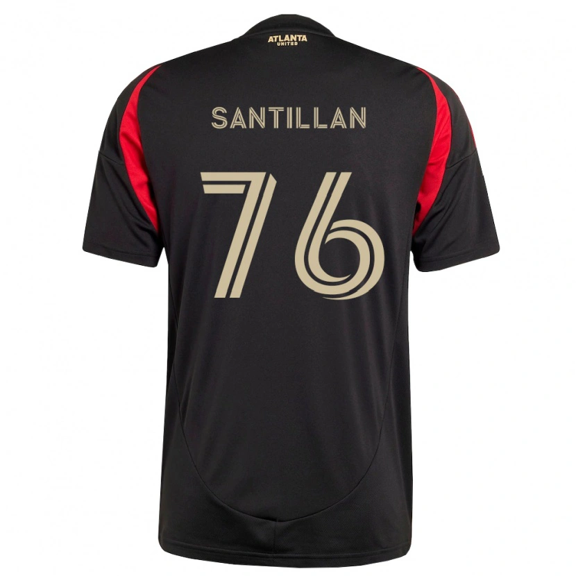 Danxen Hombre Camiseta Noe Santillan #76 Negro Rojo 1ª Equipación 2026/27 La Camisa