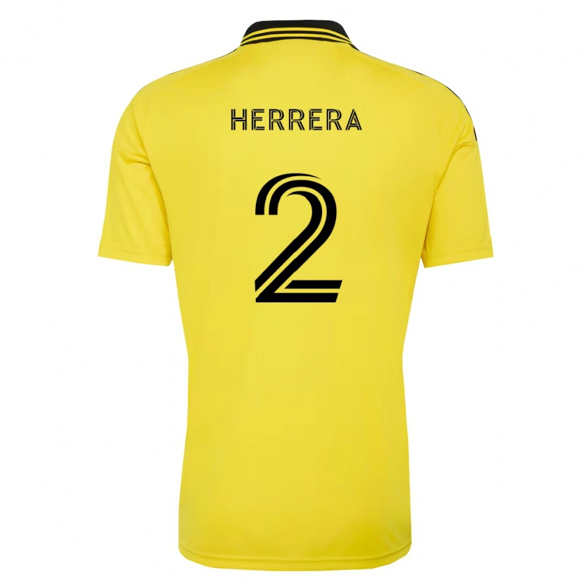 Danxen Hombre Camiseta Andrés Herrera #2 Amarillo Negro 1ª Equipación 2026/27 La Camisa