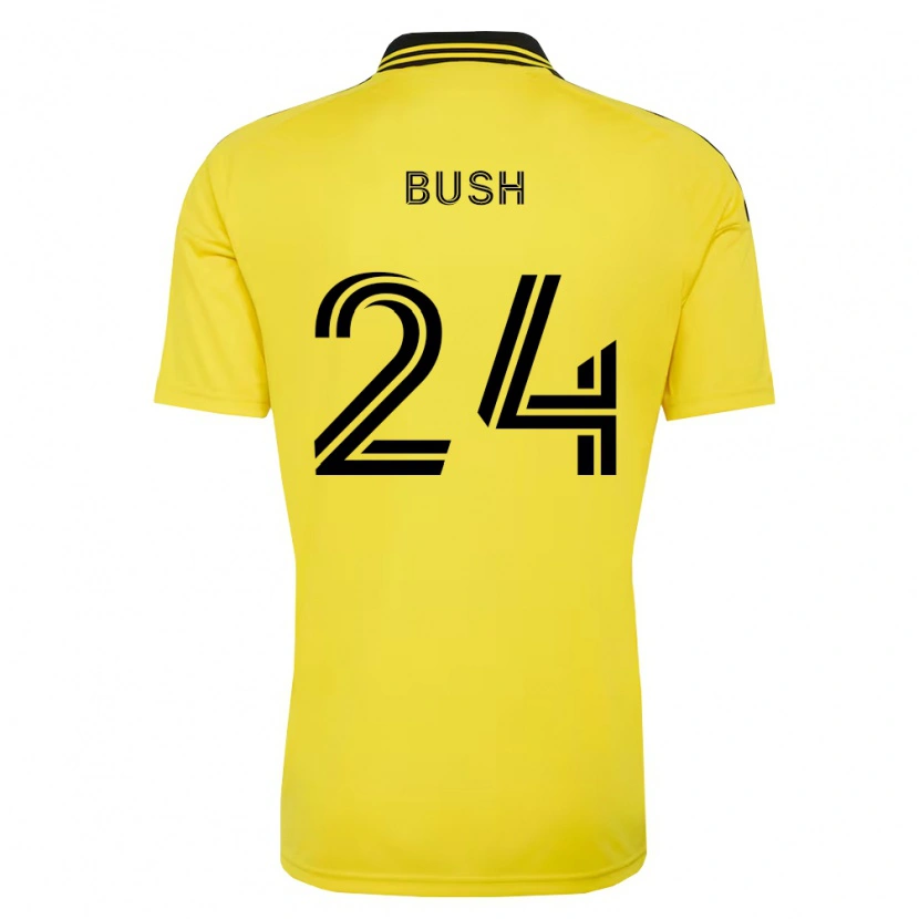 Danxen Hombre Camiseta Evan Bush #24 Amarillo Negro 1ª Equipación 2026/27 La Camisa