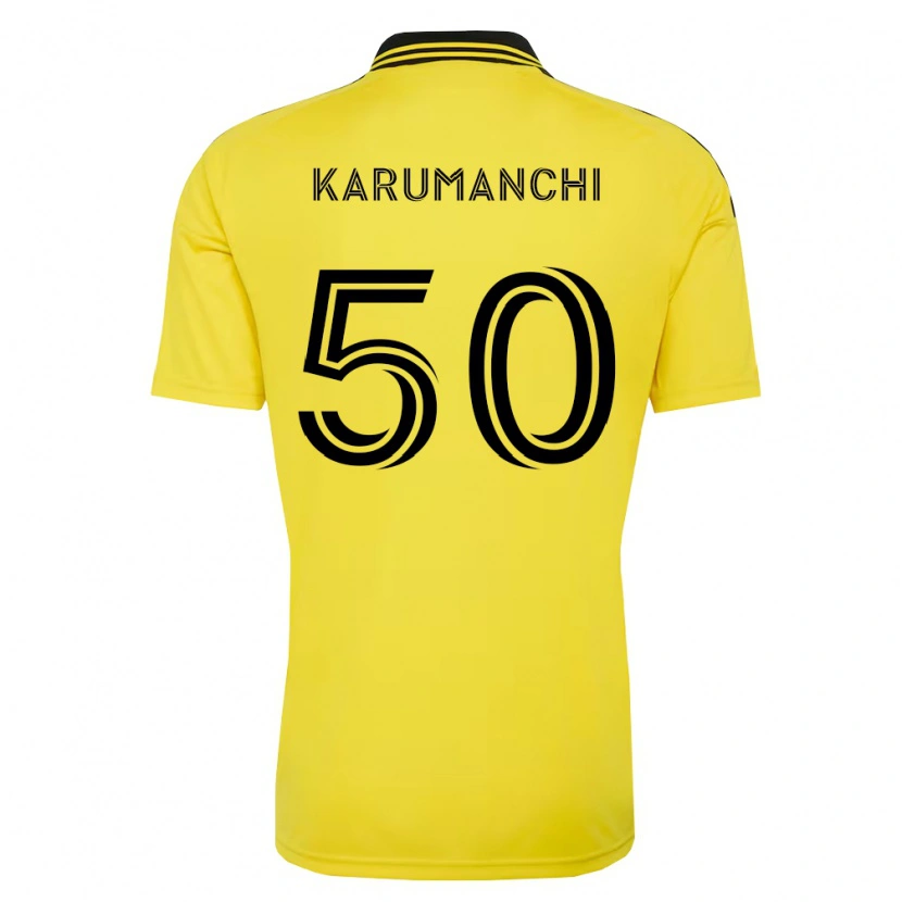 Danxen Hombre Camiseta Tarun Karumanchi #50 Amarillo Negro 1ª Equipación 2026/27 La Camisa