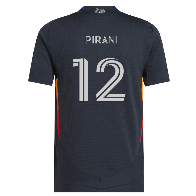 Danxen Hombre Camiseta Gabriel Pirani #12 Gris Oscuro Rojo 1ª Equipación 2026/27 La Camisa