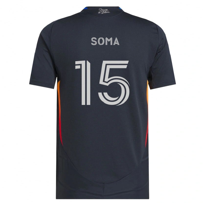 Danxen Hombre Camiseta Pedro Soma #15 Gris Oscuro Rojo 1ª Equipación 2026/27 La Camisa