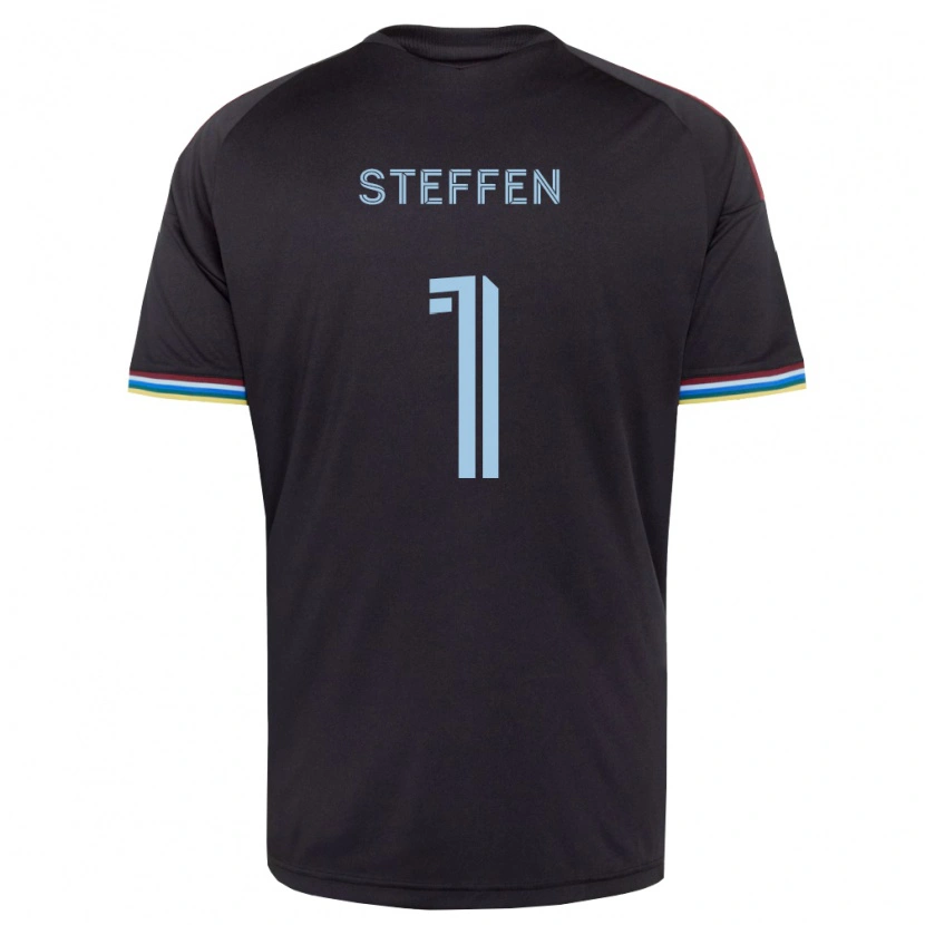 Danxen Hombre Camiseta Zack Steffen #1 Azul Cielo Negro 1ª Equipación 2026/27 La Camisa