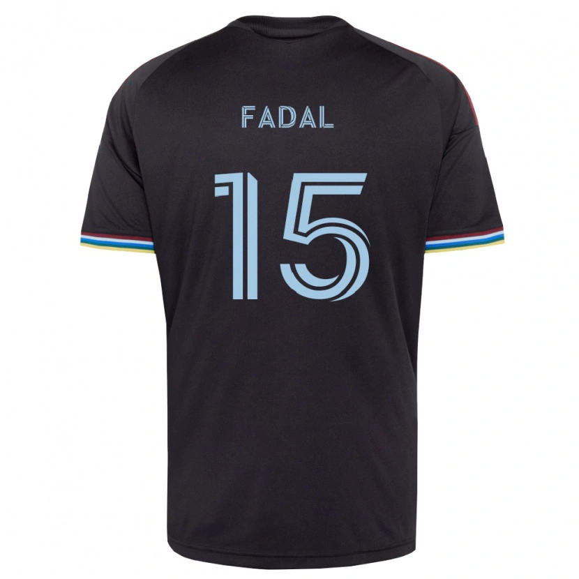 Danxen Hombre Camiseta Ali Fadal #15 Azul Cielo Negro 1ª Equipación 2026/27 La Camisa