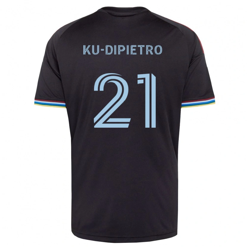 Danxen Hombre Camiseta Theodore Ku-Dipietro #21 Azul Cielo Negro 1ª Equipación 2026/27 La Camisa
