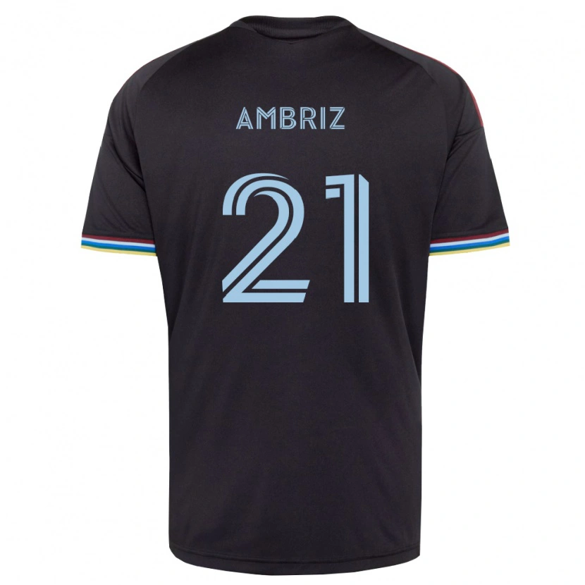 Danxen Hombre Camiseta Diego Ambriz #21 Azul Cielo Negro 1ª Equipación 2026/27 La Camisa