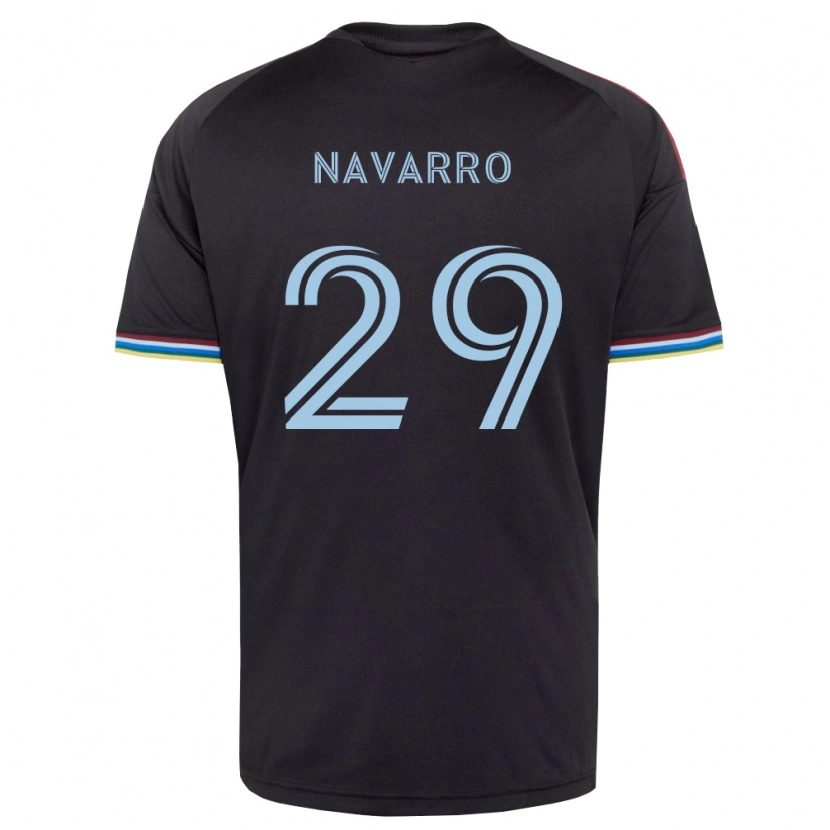 Danxen Hombre Camiseta Miguel Navarro #29 Azul Cielo Negro 1ª Equipación 2026/27 La Camisa