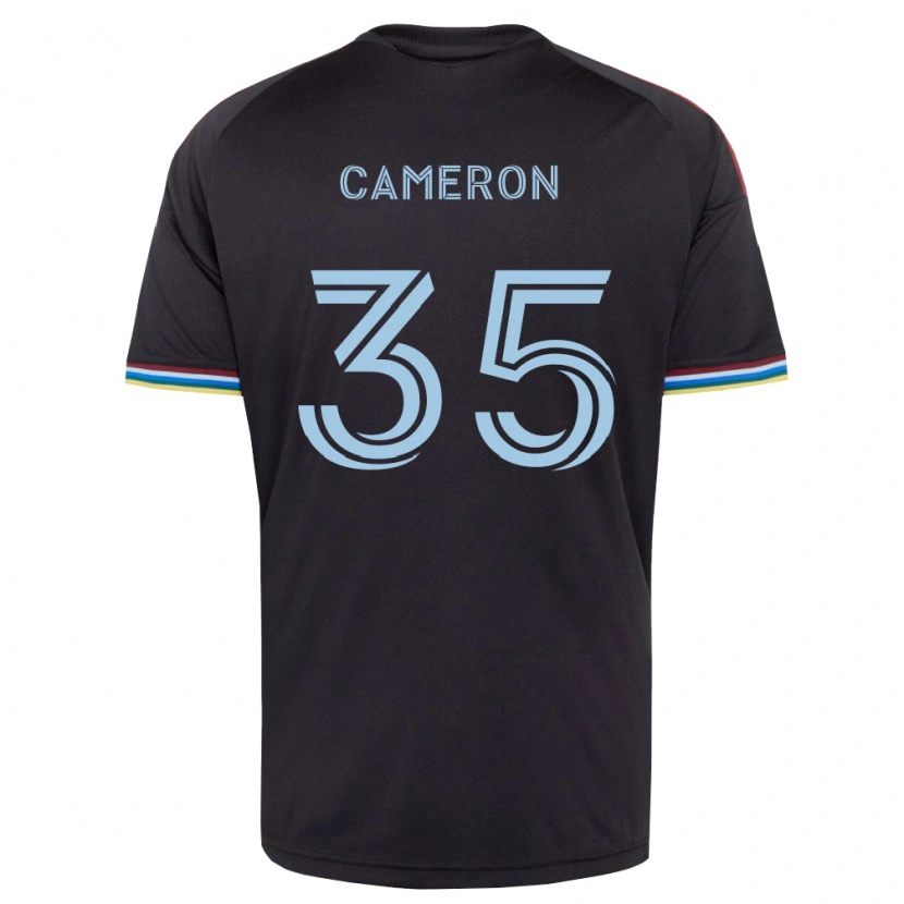 Danxen Hombre Camiseta James Cameron #35 Azul Cielo Negro 1ª Equipación 2026/27 La Camisa