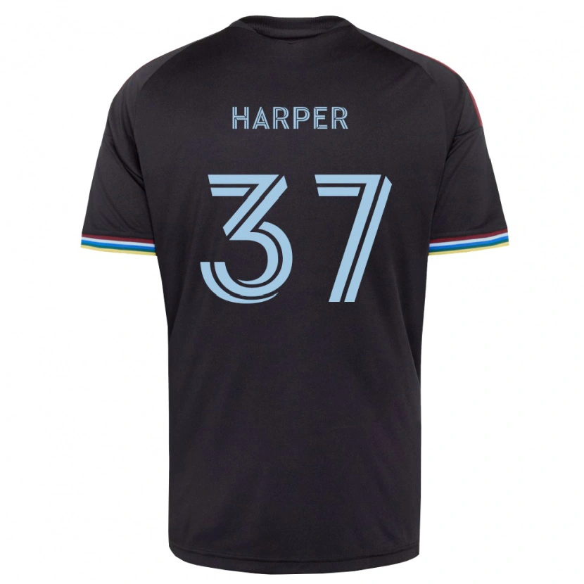 Danxen Hombre Camiseta Charlie Harper #37 Azul Cielo Negro 1ª Equipación 2026/27 La Camisa