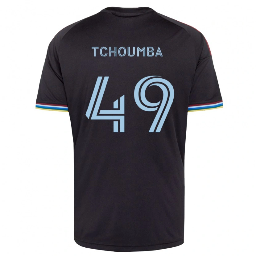 Danxen Hombre Camiseta Nathan Tchoumba #49 Azul Cielo Negro 1ª Equipación 2026/27 La Camisa