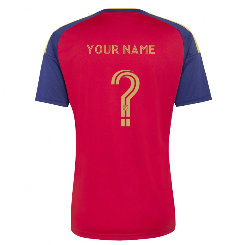 Danxen Hombre Camiseta Su Nombre #0 Azul Real Marrón Rojo 1ª Equipación 2026/27 La Camisa