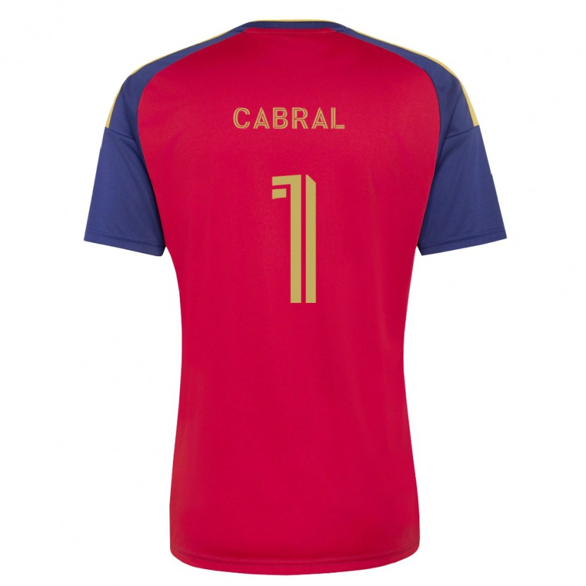 Danxen Hombre Camiseta Rafael Cabral #1 Azul Real Marrón Rojo 1ª Equipación 2026/27 La Camisa