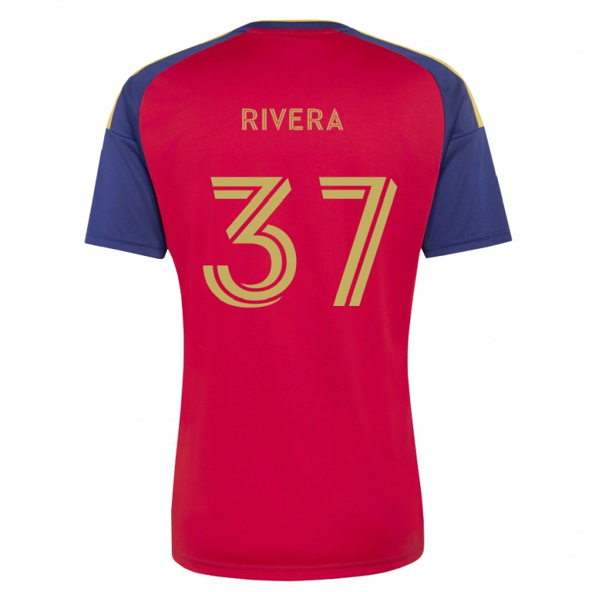 Danxen Hombre Camiseta Luis Rivera #37 Azul Real Marrón Rojo 1ª Equipación 2026/27 La Camisa