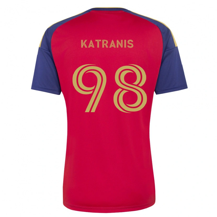 Danxen Hombre Camiseta Alexandros Katranis #98 Azul Real Marrón Rojo 1ª Equipación 2026/27 La Camisa