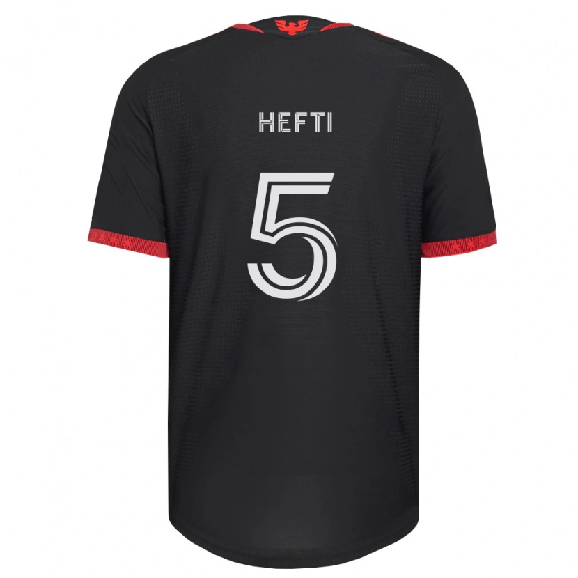Danxen Hombre Camiseta Silvan Hefti #5 Negro Blanco Rojo 1ª Equipación 2026/27 La Camisa