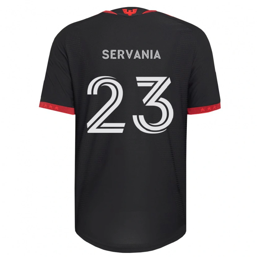Danxen Hombre Camiseta Brandon Servania #23 Negro Blanco Rojo 1ª Equipación 2026/27 La Camisa