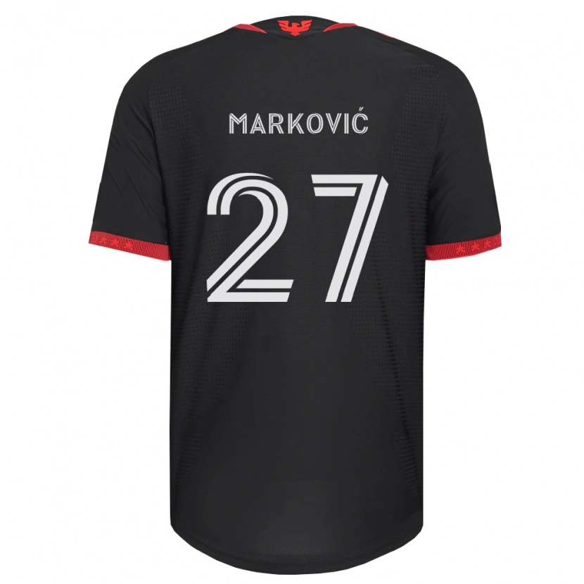 Danxen Hombre Camiseta Nikola Marković #27 Negro Blanco Rojo 1ª Equipación 2026/27 La Camisa