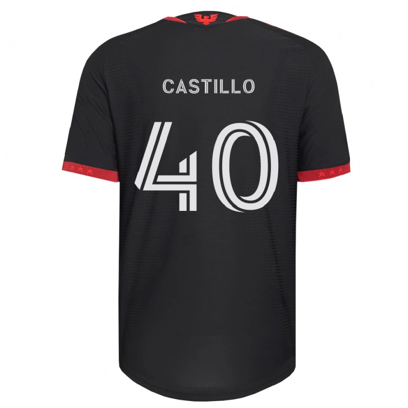 Danxen Hombre Camiseta Kamil Castillo #40 Negro Blanco Rojo 1ª Equipación 2026/27 La Camisa
