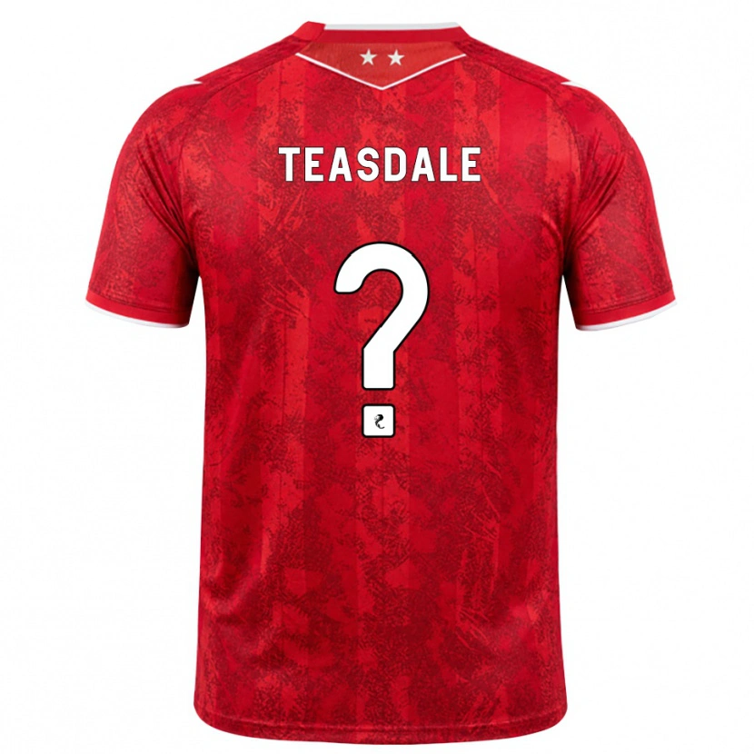 Danxen Hombre Camiseta Joseph Teasdale #0 Rojo Blanco 1ª Equipación 2026/27 La Camisa