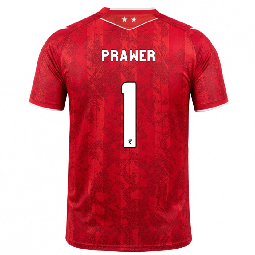 Danxen Hombre Camiseta Anna Prawer #1 Rojo Blanco 1ª Equipación 2026/27 La Camisa