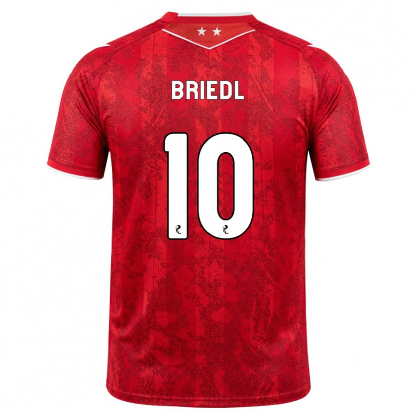 Danxen Hombre Camiseta Alexander Briedl #10 Rojo Blanco 1ª Equipación 2026/27 La Camisa