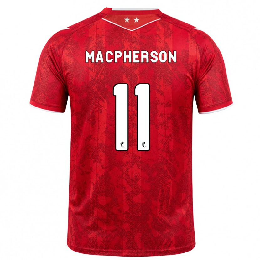 Danxen Hombre Camiseta Keira Macpherson #11 Rojo Blanco 1ª Equipación 2026/27 La Camisa