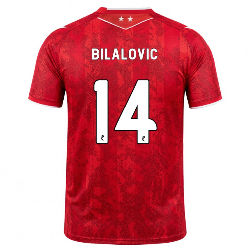 Danxen Hombre Camiseta Kenan Bilalovic #14 Rojo Blanco 1ª Equipación 2026/27 La Camisa