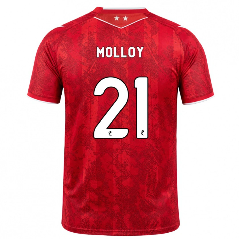 Danxen Hombre Camiseta Gavin Molloy #21 Rojo Blanco 1ª Equipación 2026/27 La Camisa
