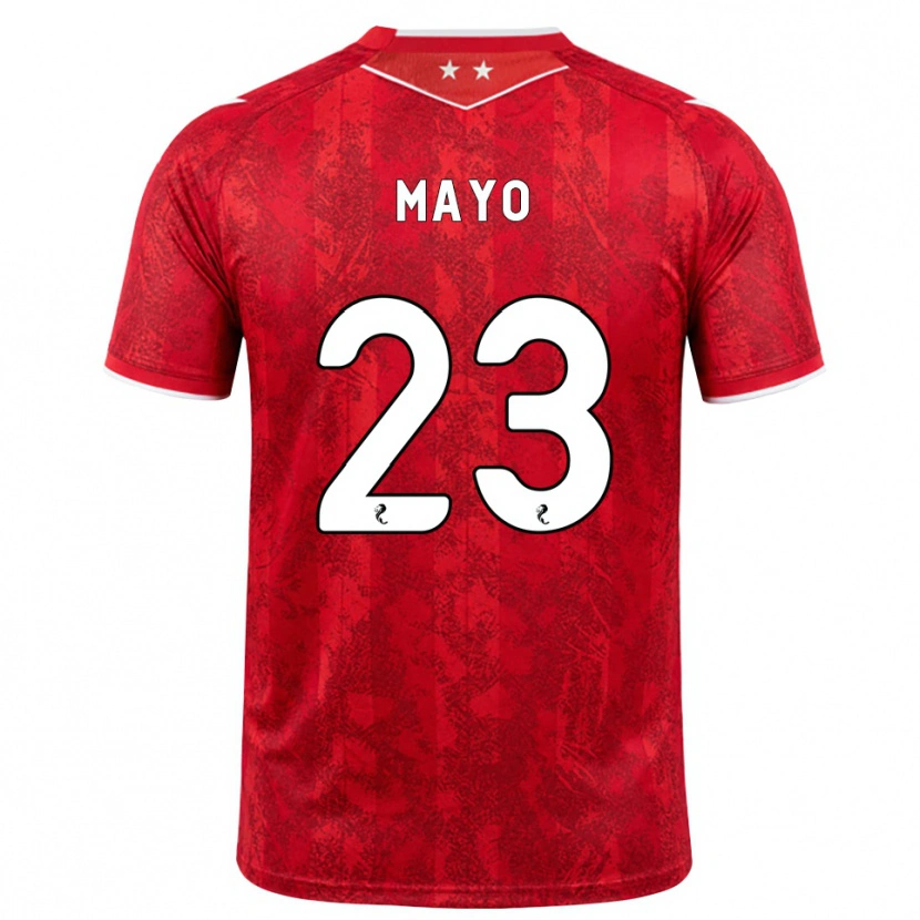 Danxen Hombre Camiseta Lewis Mayo #23 Rojo Blanco 1ª Equipación 2026/27 La Camisa