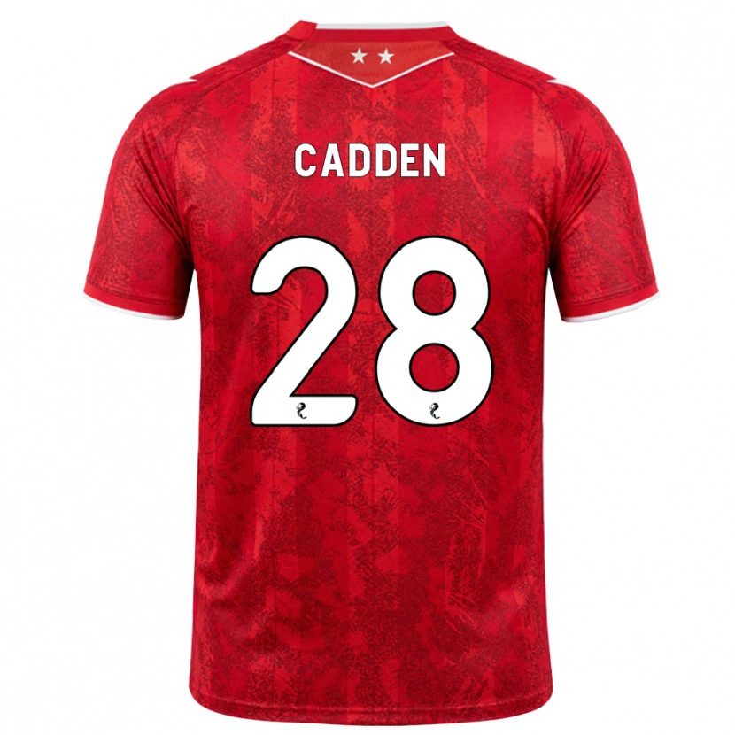 Danxen Hombre Camiseta Chris Cadden #28 Rojo Blanco 1ª Equipación 2026/27 La Camisa