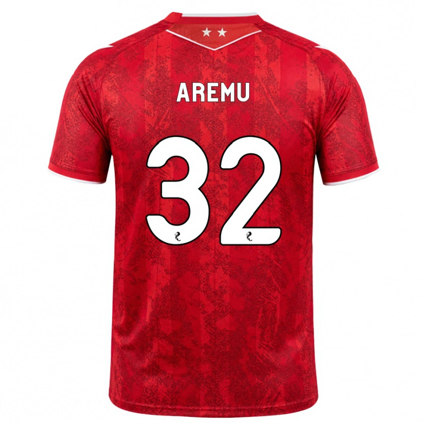 Danxen Hombre Camiseta Afeez Aremu #32 Rojo Blanco 1ª Equipación 2026/27 La Camisa