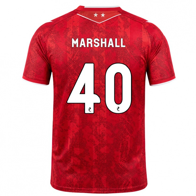 Danxen Hombre Camiseta Findlay Marshall #40 Rojo Blanco 1ª Equipación 2026/27 La Camisa