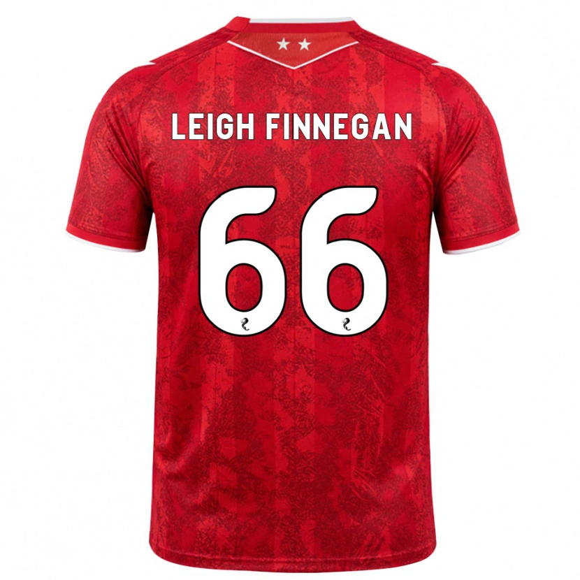 Danxen Hombre Camiseta Toni Leigh Finnegan #66 Rojo Blanco 1ª Equipación 2026/27 La Camisa