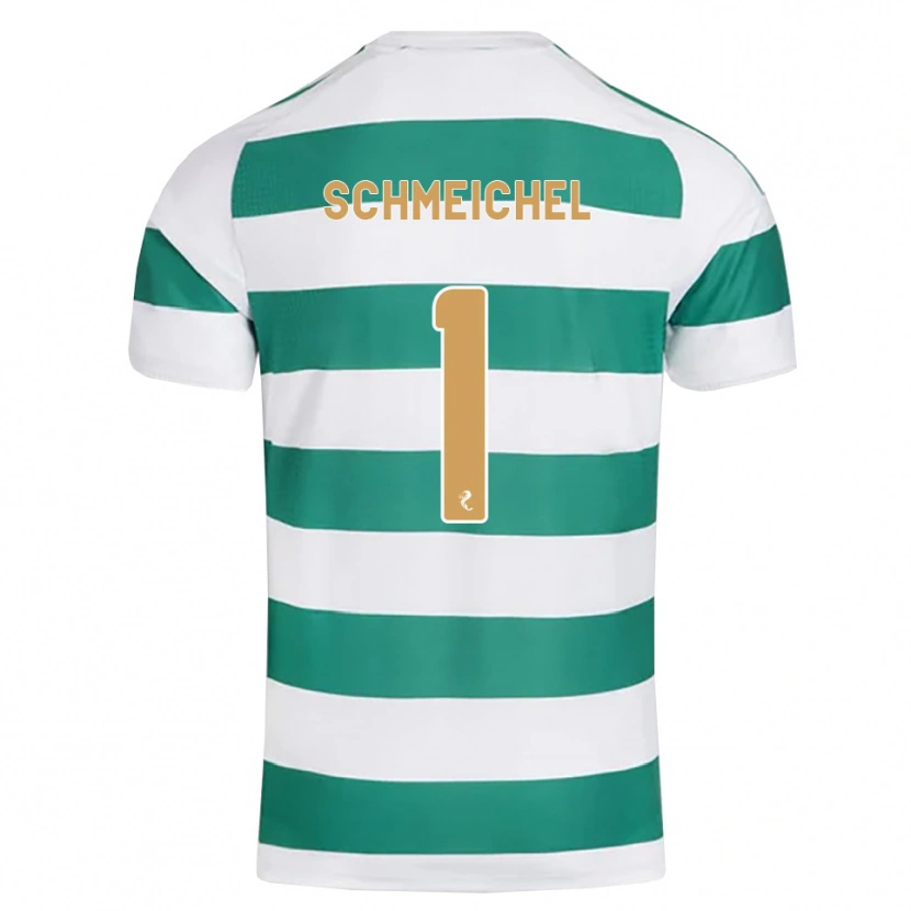 Danxen Hombre Camiseta Kasper Schmeichel #1 Cian Oscuro Blanco 1ª Equipación 2026/27 La Camisa
