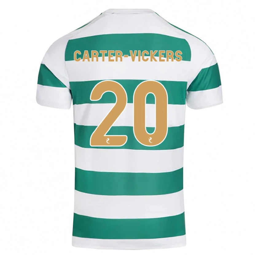 Danxen Hombre Camiseta Cameron Carter-Vickers #20 Cian Oscuro Blanco 1ª Equipación 2026/27 La Camisa