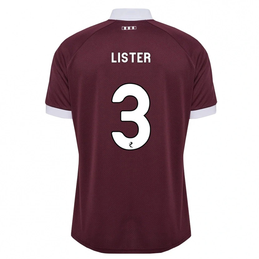 Danxen Hombre Camiseta Henry Lister #3 Blanco Borgoña 1ª Equipación 2026/27 La Camisa